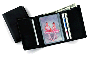 Florentine Napa leather two-fold wallet