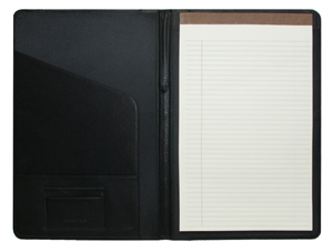 inside view of Black Leather Legal Padfolio