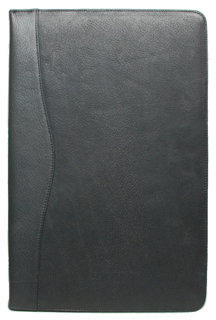 Front Cover to Black Leather Legal Padfolio - Click to Enlarge Photo