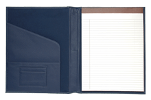 indigo blue leather padfolio