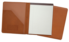 british tan top grain leather padfolios