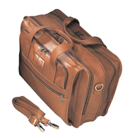 cognac leather soft briefbag with shoulder strap