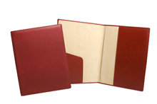 red Napa leather padholder