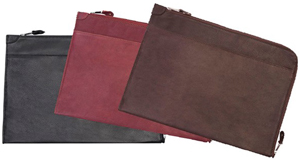 black, brick red or brown leather underarm document case
