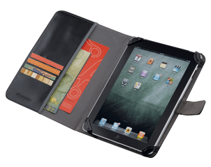 black vinyl passport style case for iPad