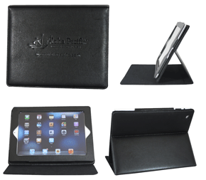 black synthetic leather case for new iPad