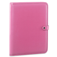 Pink Italian Leather Pad Holder
