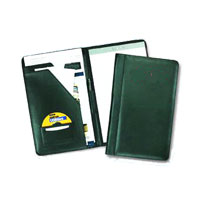 inside and outside views of stitched leather legal folder