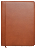 outside of ziparound leather pad holder