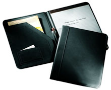 black leather A4 European leather padfolio