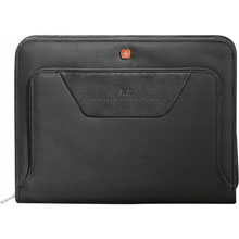 outside of black ballistic nylon zippered portfolio