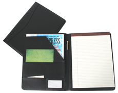 black exeuctive leather padfolio covers