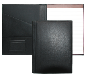 black topgrain leather padfolios