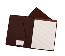 brown premium leather padfolios