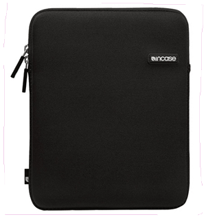 black neoprene iPad sleeve