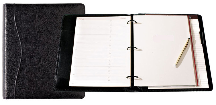 Leather Three-Ring Planner System | Leather Padfolios