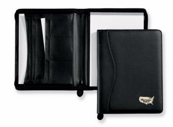 zippered black vinyl folder